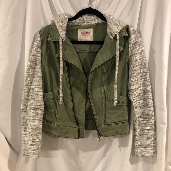 Mossimo Supply Co. Jackets & Blazers - Mossimo Supply Co. Green Jacket w/ Hood